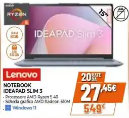 Iperal Lenovo NOTEBOOK IDEAPAD SLIM 3 offerta