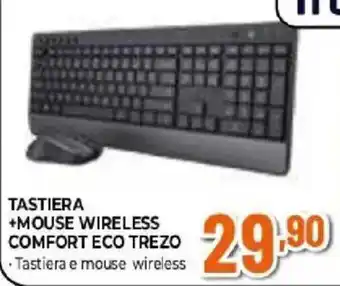 Tastiera + mouse wireless Comfort Eco Trezo