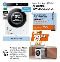 Iperal Lavatrice Slim Ai-Control offerta