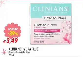 Clinians Hydra Plus Crema idratante lenitiva