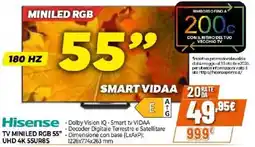 Iperal Hisense TV MINILED RGB 55" offerta