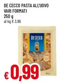 Galassia superstore De Cecco Pasta all'uovo offerta