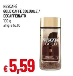 Galassia superstore Nescafé Gold caffè decaffeinato offerta