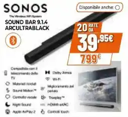 Iperal Sonos Sound Bar 9.1.4 ArcultraBlack offerta