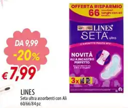 Galassia superstore Lines seta ultra assorbenti con ali offerta