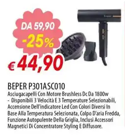 Galassia superstore Asciugacapelli Beper offerta
