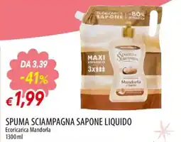 Galassia superstore Spuma sciampagna sapone liquido Ecoricarica Mandorla offerta