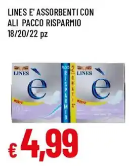 Galassia superstore Lines assorbenti con ali offerta