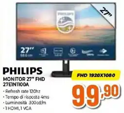Iperal Philips monitor 27" FHD offerta