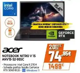 Iperal Acer Notebook Nitro V 15 offerta