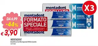 Mentadent Dentifricio Con Microgranuli/White System
