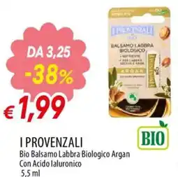 Galassia superstore I Provenzali Bio Balsamo Labbra Biologico Argan offerta
