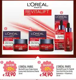 Galassia superstore L'ORÉAL PARIS Revitalift Laser Tripla Azione Crema Anti-Età Giorno E Notte offerta