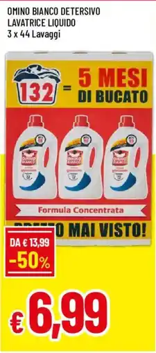 Galassia superstore Omino Bianco Detersivo Lavatrice Liquido offerta