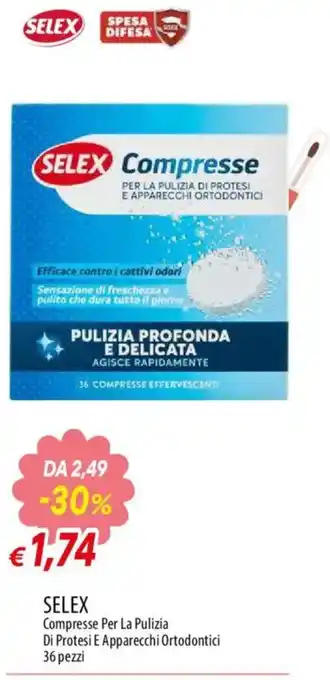 SELEX Comprese Per La Pulizia Di Protesi E Apparecchi Ortodontici