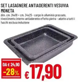 Galassia superstore Set lasagnere antiaderenti Vesuvia Moneta offerta