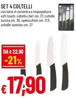 Galassia superstore Set 4 coltelli offerta