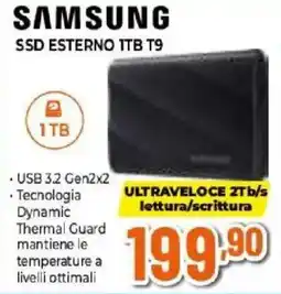 Iperal Samsung SSD Esterno 1TB T9 offerta
