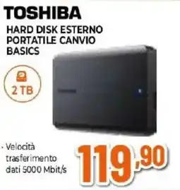 Iperal Toshiba hard disk esterno portatile canvio basics offerta