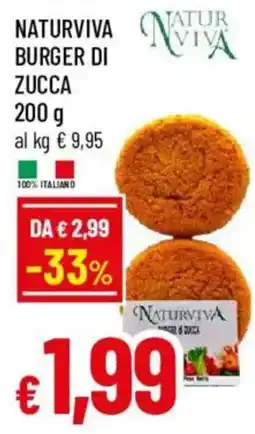 Galassia superstore Naturviva burger di zucca offerta
