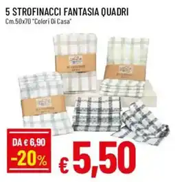Galassia superstore Strofinacci fantasia quadri Colori Di Casa offerta
