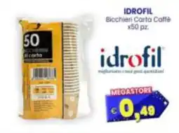 Punto Shopping Megastore Bicchieri Carta Caffè idrofil offerta
