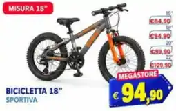 Punto Shopping Megastore Bicicletta 18" sportiva offerta