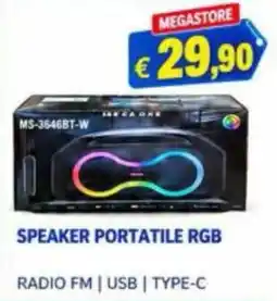 Punto Shopping Megastore Speaker portatile RGB offerta