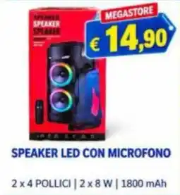 Punto Shopping Megastore Speaker led con microfono offerta
