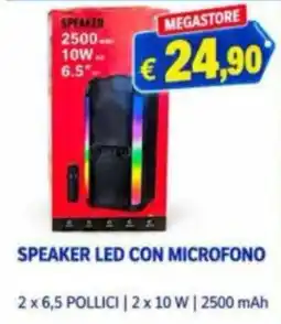 Punto Shopping Megastore Speaker led con microfono offerta