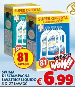 Europlanet Casa Spuma di sciampagna lavatrice liquido offerta