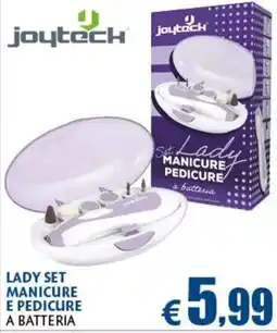 Europlanet Casa Joytech Lady Set Manicure e Pedicure a batteria offerta