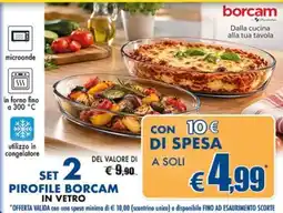 Europlanet Casa Set 2 pirofile borcam in vetro offerta