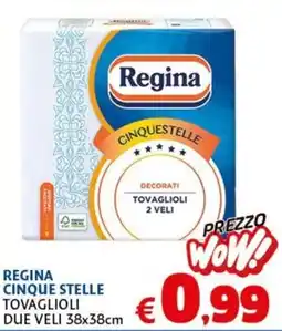 Europlanet Casa Regina cinque stelle tovaglioli due veli offerta