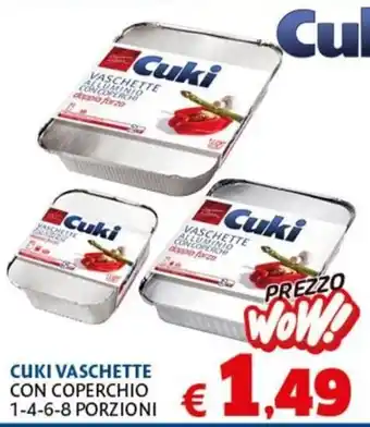 Cuki vaschette alluminio con coperchio
