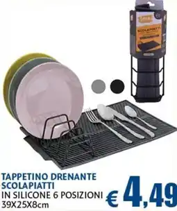 Europlanet Casa Tappetino drenante scolapiatti in silicone offerta