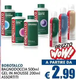 Europlanet Casa Borotalco bagno doccia gel in mousse assortiti offerta