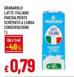Famila GRANAROLO LATTE ITALIANO PARZIALMENTE SCREMATO A LUNGA CONSERVAZIONE 1 L offerta