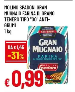 Famila MOLINO SPADONI GRAN MUGNAIO FARINA DI GRANO TENERO TIPO 00 ANTI-GRUMI offerta