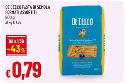 Famila DE CECCO PASTA DI SEMOLA FORMATI ASSORTITI offerta