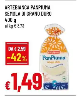Famila ARTEBIANCA PanPiuma Semola di Grano Duro offerta
