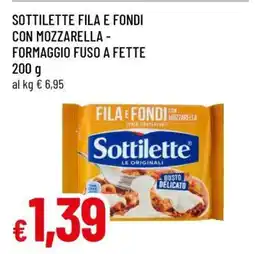 Famila Sottilette Fila e Fondi con Mozzarella - Formaggio Fuso a Fette offerta