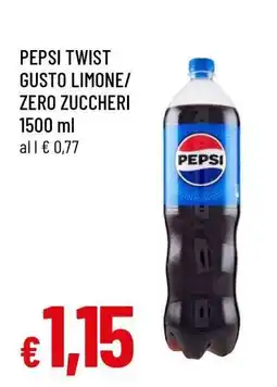 Famila PEPSI TWIST GUSTO LIMONE/ZERO ZUCCHERI 1500 ml offerta