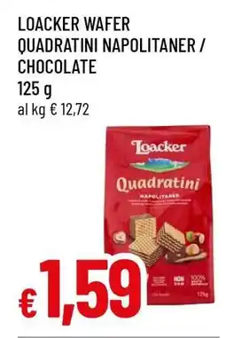 Famila LOACKER WAFER QUADRATINI NAPOLITANER / CHOCOLATE offerta
