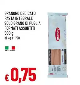 Famila GRANORO DEDICATO PASTA INTEGRALE offerta