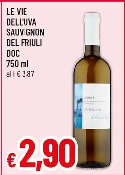 Famila LE VIE DELL'UVA SAUVIGNON DEL FRIULI DOC offerta