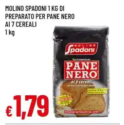 Famila MOLINO SPADONI 1 KG DI PREPARATO PER PANE NERO AI 7 CEREALI offerta