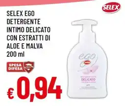 Famila SELEX EGO DETERGENTE INTIMO DELICATO offerta