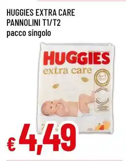 Famila HUGGIES EXTRA CARE PANNOLINI T1/T2 offerta