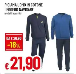 Famila Pigiama uomo in cotone leggero Navigare offerta
